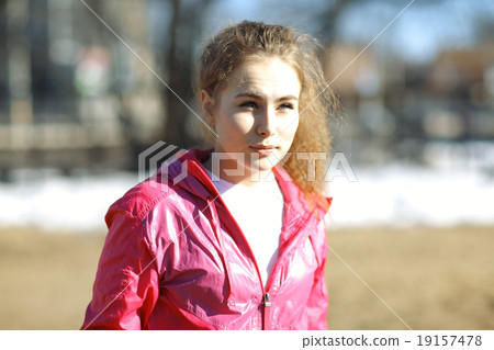 spring winter portrait of a girl in europe spring winter portrait of a girl in europe 19157478