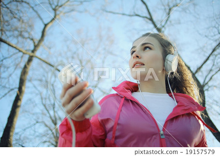 spring winter portrait of a girl in europe 19157579