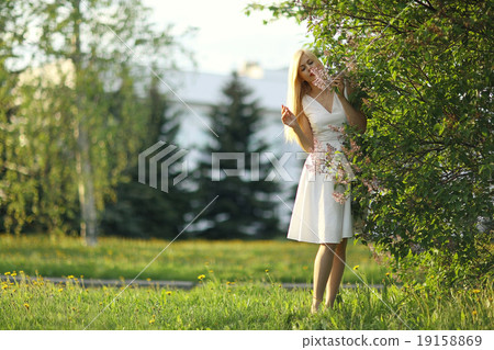 Summer romantic portrait of a girl Summer romantic portrait of a girl 19158869