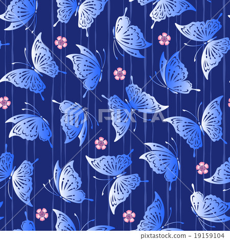 Japanese Butterfly Pattern 19159104