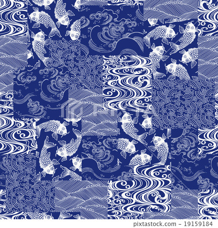 Japanese Traditional Pattern Patchwork 19159184