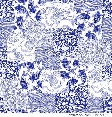 Japanese Traditional Pattern Patchwork 19159185