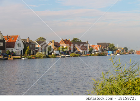 View of the canal from Zwanenburg, the Netherlands View of the canal from Zwanenburg, the Netherlands 19159723