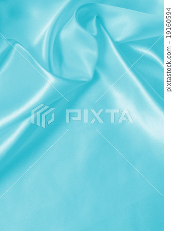 Smooth elegant blue silk or satin as background 19160594