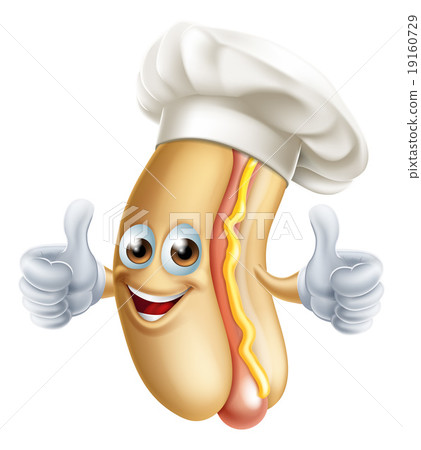 Cartoon Hotdog Chef 19160729