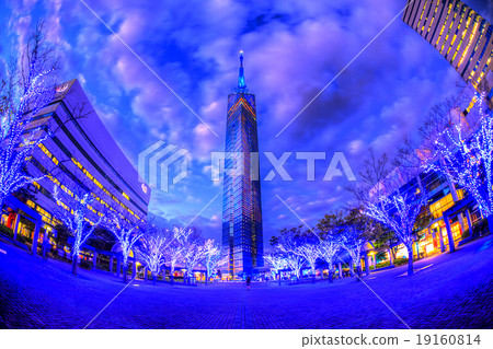 Fukuoka Tower Illumination Fukuoka Tower Illumination 19160814