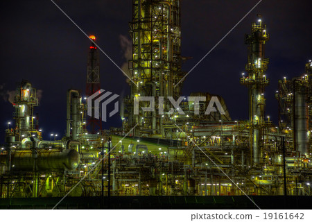 night factory at yokkaichi industrial complex night factory at yokkaichi industrial complex 19161642