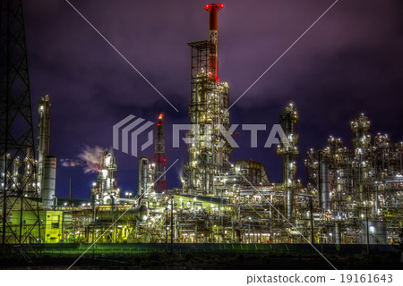 night factory at yokkaichi industrial complex night factory at yokkaichi industrial complex 19161643