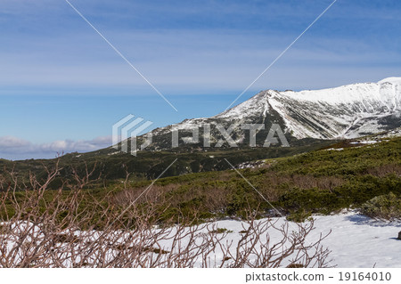 Mountain Asahidake in winter Mountain Asahidake in winter 19164010