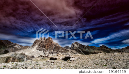 Panorama of colorful landscapes  Mountains 19164339