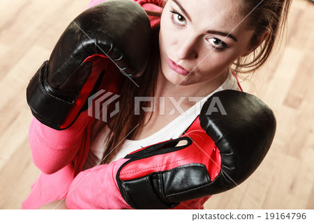 Fit sporty woman boxing Fit sporty woman boxing 19164796