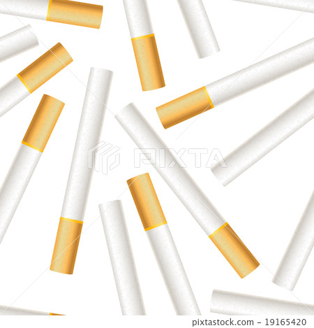 Many realistic cigarettes seamless pattern 19165420