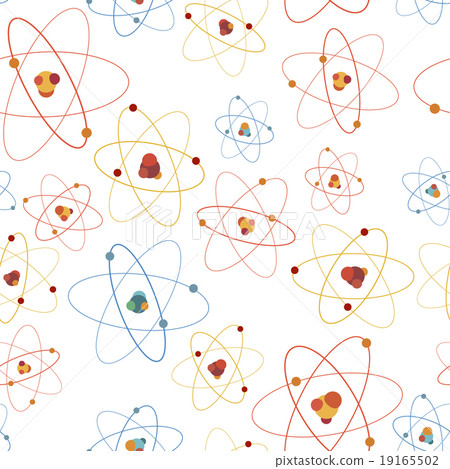 Molecule structure on white seamless pattern 19165502