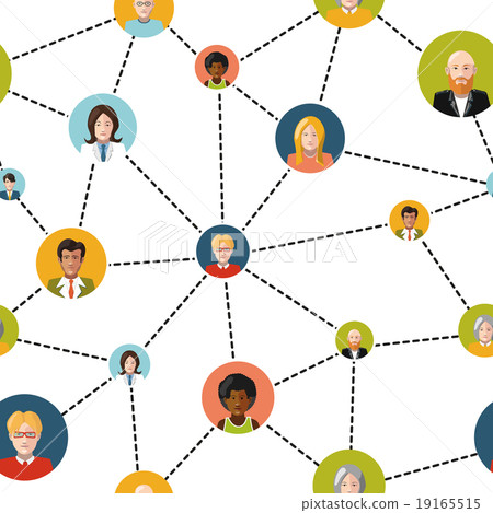 People avatars in social network, seamless pattern People avatars in social network, seamless pattern 19165515