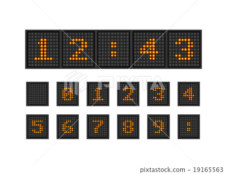 Set vector pixel numbers of lighting bulb Set vector pixel numbers of lighting bulb 19165563