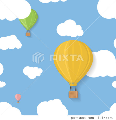 Three coloured aerostats seamless pattern Three coloured aerostats seamless pattern 19165570