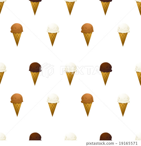 Vanilla, chocolate and caramel ice cream cones Vanilla, chocolate and caramel ice cream cones 19165571