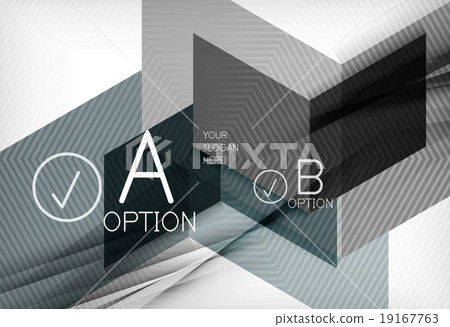 Geometric shapes with option elements. Infographic Geometric shapes with option elements. Infographic 19167763