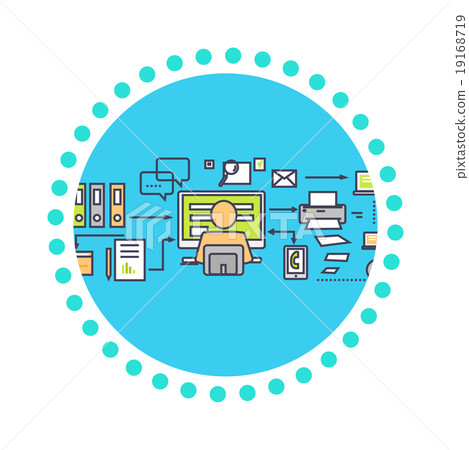Icon Flat Design Deadline Concept Icon Flat Design Deadline Concept 19168719