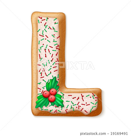Christmas gingerbread cookies alphabet. Vector Christmas gingerbread cookies alphabet. Vector 19169491