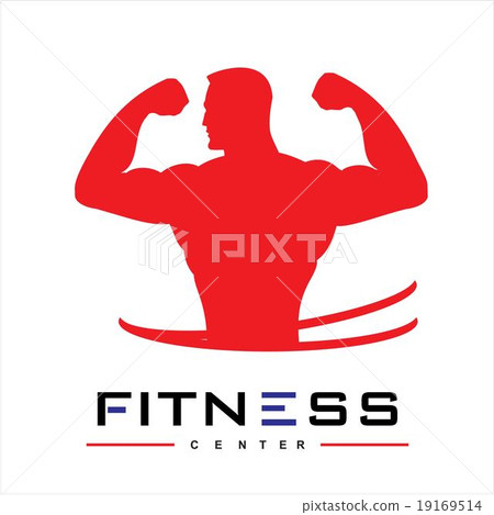 fitness. man of fitness silhouette 19169514