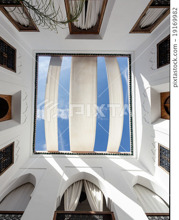 Traditional riad interior in Marrakech medina  19169982