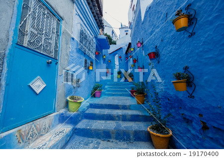 Chefchaouen - Blue village in Morocco Chefchaouen - Blue village in Morocco 19170400