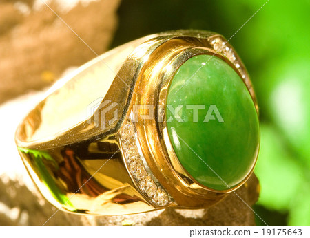 Jade gold ring with beautiful background 19175643