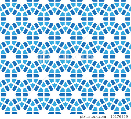 hexagonal winter pattern with stylized snowflakes hexagonal winter pattern with stylized snowflakes 19176539