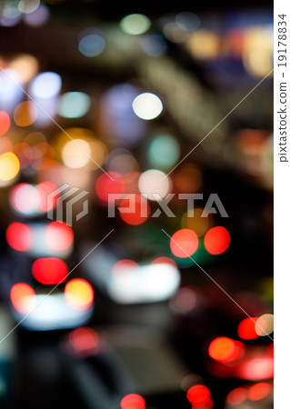 Abstract blur bokeh of traffic jam on road 19178834