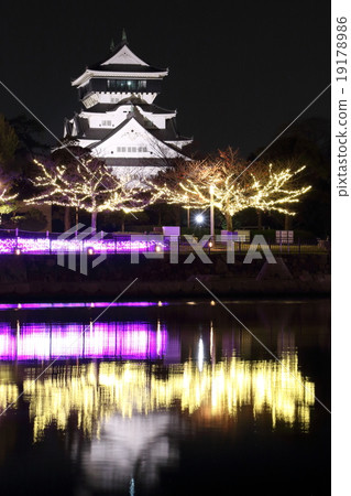 九州福岡縣北九州市夜景小倉城 19178986