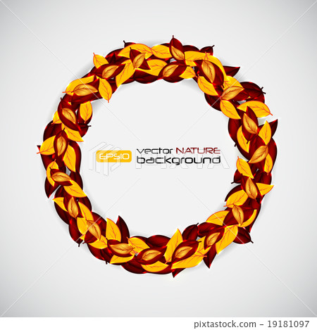 Shiny Natural Leaves Background. Vector Shiny Natural Leaves Background. Vector 19181097