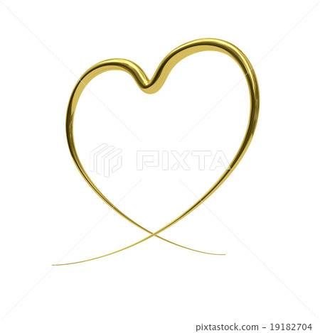 Abstract golden heart 19182704