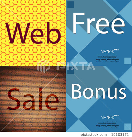 Set of the most popular web design icons on abstra Set of the most popular web design icons on abstra 19183171