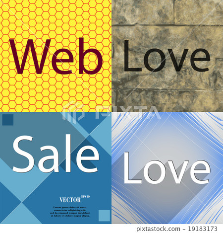 Set of the most popular web design icons on abstra Set of the most popular web design icons on abstra 19183173