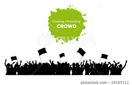 Cheering or Protesting Crowd 19185511