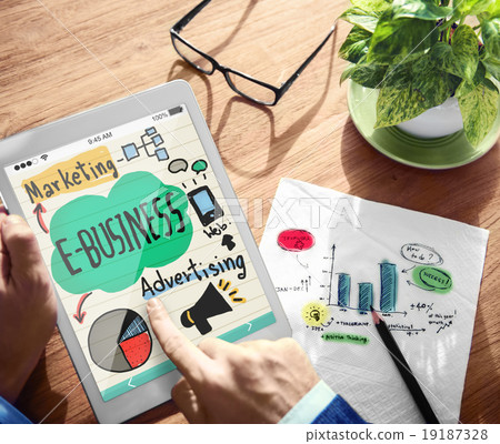 Digital Online Marketing Office Working Concept Digital Online Marketing Office Working Concept 19187328