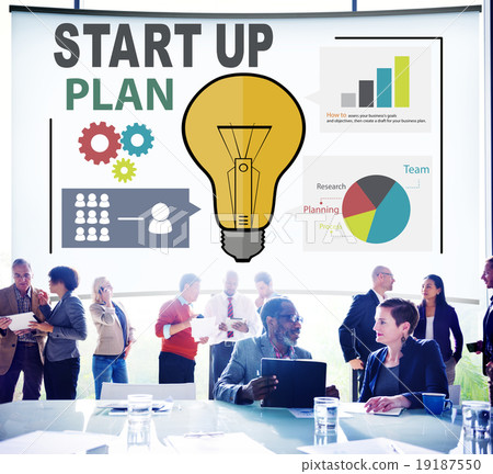 Startup Goals Growth Success Plan Business Concept 19187550