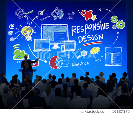 Responsive Design Internet Web Online Seminar Conference Concept Responsive Design Internet Web Online Seminar Conference Concept 19187573