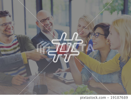 Hashtag Icon Social Media Blog Post Concept Hashtag Icon Social Media Blog Post Concept 19187689