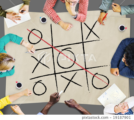 Leisure Game Tic Tac Toe Competition Challenge Winner Concept 19187901