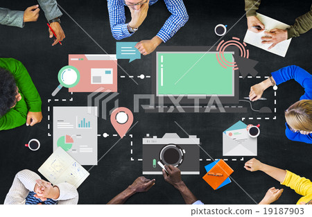 Technology Media Social Network Connection Concept 19187903