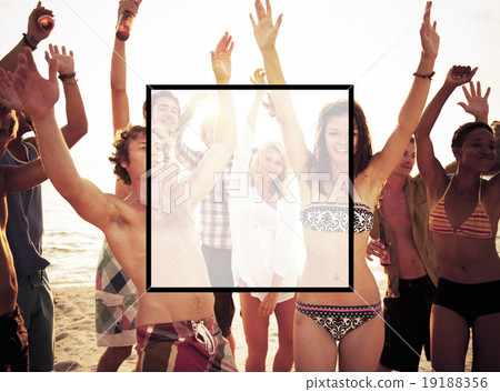 Summer Togetherness Friendship Square Copy Space Concept 19188356