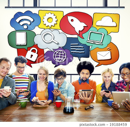 Stock Photo: Media Communication Technology Latest Modern Concept