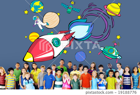 Rocket Launch Space Outerspace Planets Concept 19188776