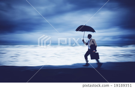 Worried Businessman Running Stress Pressured Lost Concept Worried Businessman Running Stress Pressured Lost Concept 19189351