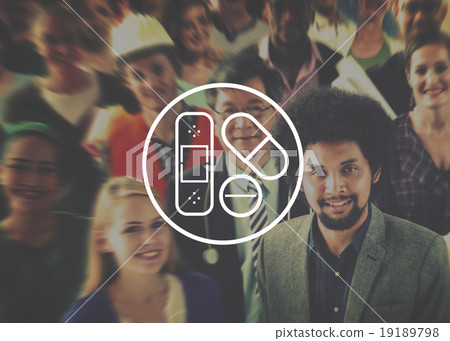 First Aid Kit Medicine Plaster Bandage Symbol Treat Concept 19189798