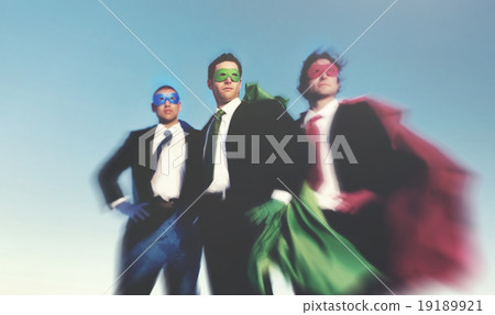 Strong Superhero Business Aspirations Confidence Success Concept 19189921