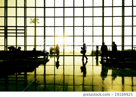 Back Lit Business People Traveling Airport Passenger Concept 19189923