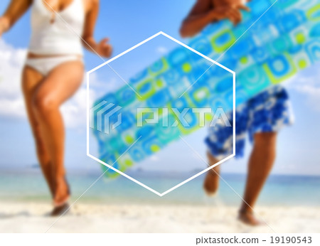 Hexagon Frame Holiday Summer Vacation Copy Space Concept 19190543